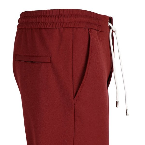 David WeJ Plain Drawstring Trouser - Burgundy