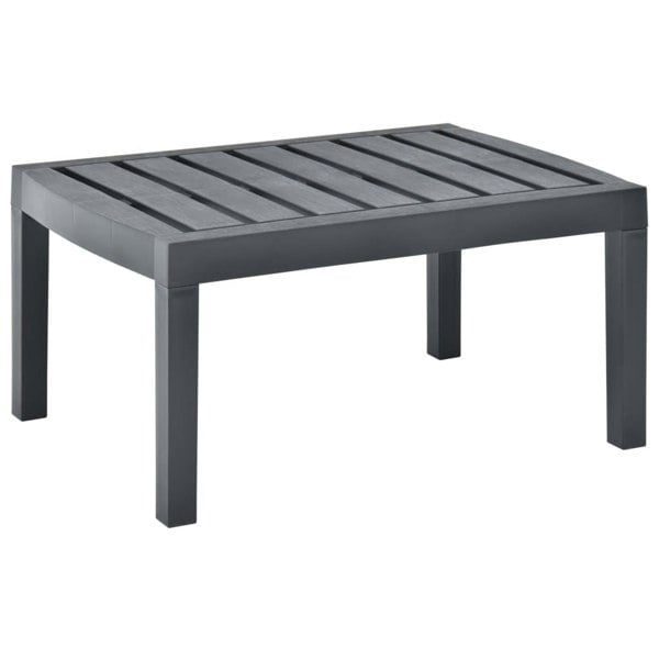 Berkfield Garden Table Anthracite 78x55x38 cm Plastic