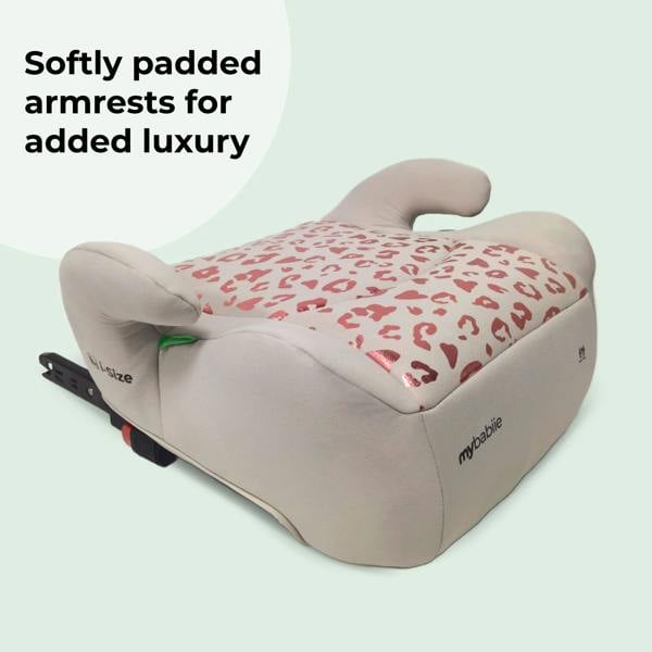 My Babiie MBCSB20 Booster R129 Car Seat with ISOFIX - Pink Leopard