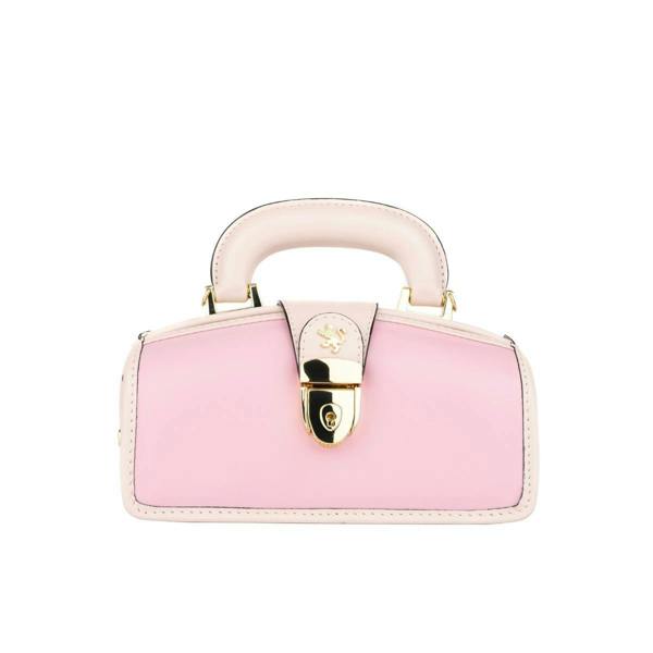 Embassy London Gazelle Mini - Pink & Pink - Women’s mini patent leather top handle & crossbody bag