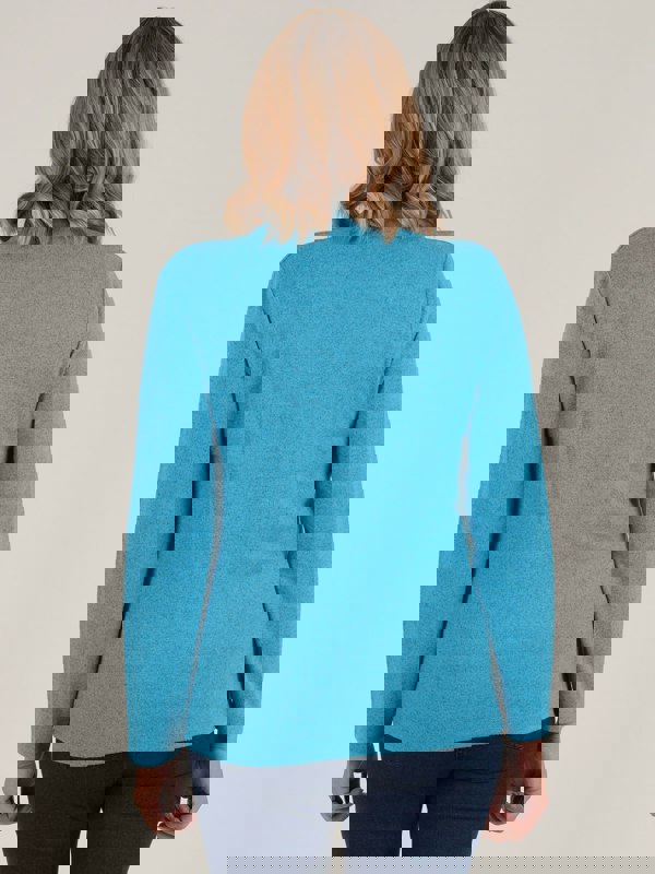 PennyPlain Hi Back V Long Sleeve  - Aqua