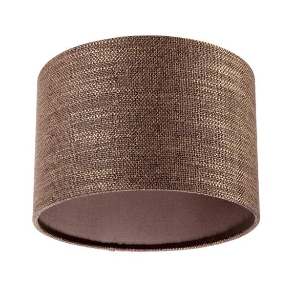 Designer Bobbled and Textured Linen Lamp Shade in Chocolate Brown Image 5