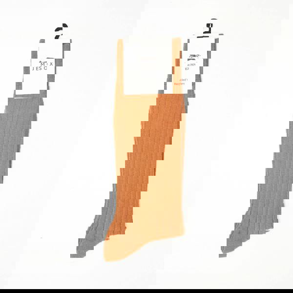 Jemsox Clay Orange Recycled Rib Men’s Socks | Eco-Friendly & Stylish