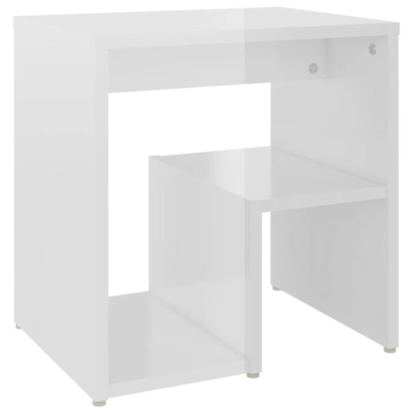 Berkfield Bed Cabinets 2 pcs High Gloss White 40x30x40 cm Engineered Wood