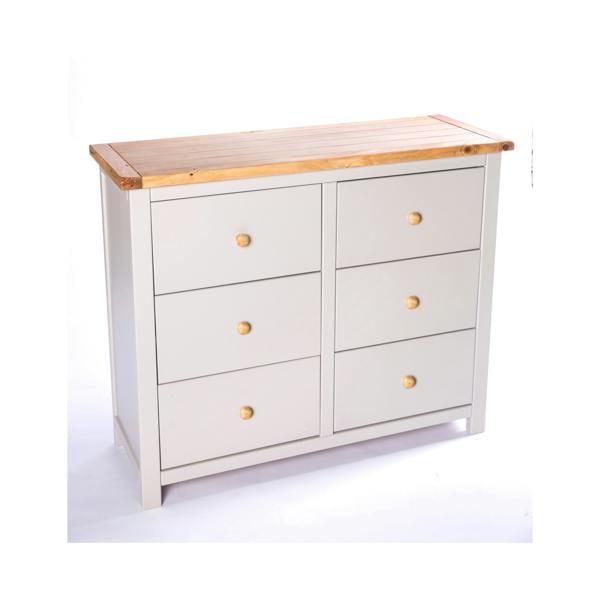 Cabinet Bits Argenta 6 Drawer Chest of Drawers Wood Knob