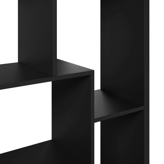 Wyld Haus Paxton Black Oak Wood Multi Level Shelving Unit