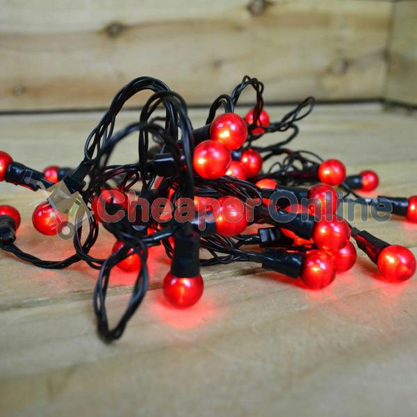 Samuel Alexander 10m 100 LED Premier Multi Action Outdoor Pearl Christmas Lights Red