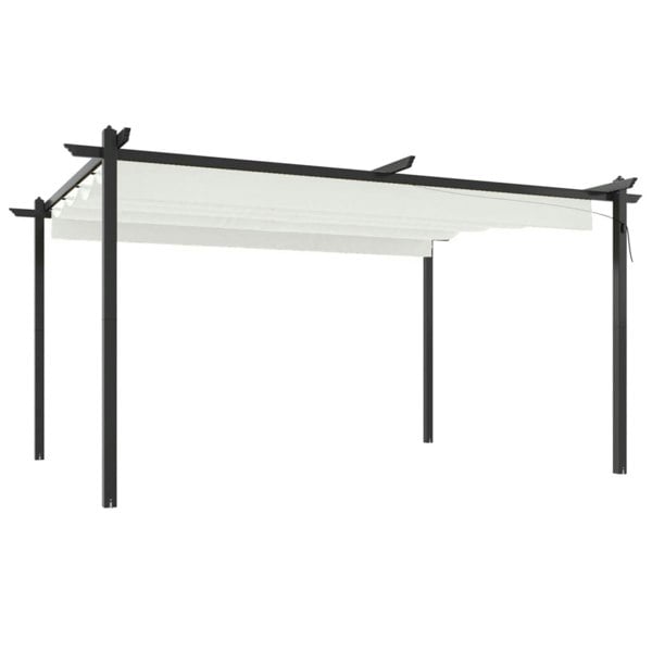 Berkfield Garden Gazebo with Retractable Roof 4x3 m Cream