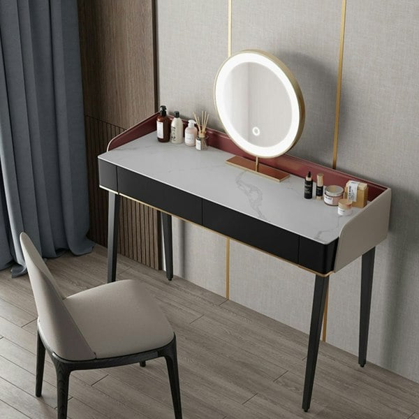 Ivoree Dressing Table With Drawers, Wood-Weilai Concept-Weilai Concept