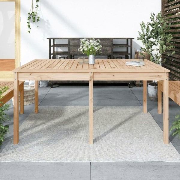Berkfield Garden Table 159.5x82.5x76 cm Solid Wood Pine