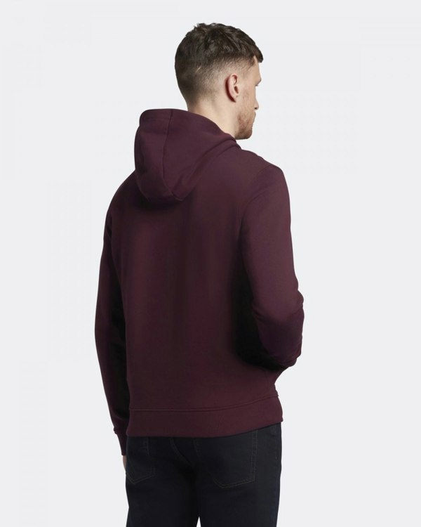 Lyle & Scott Mens Pullover Hoodie - Z562 Burgundy