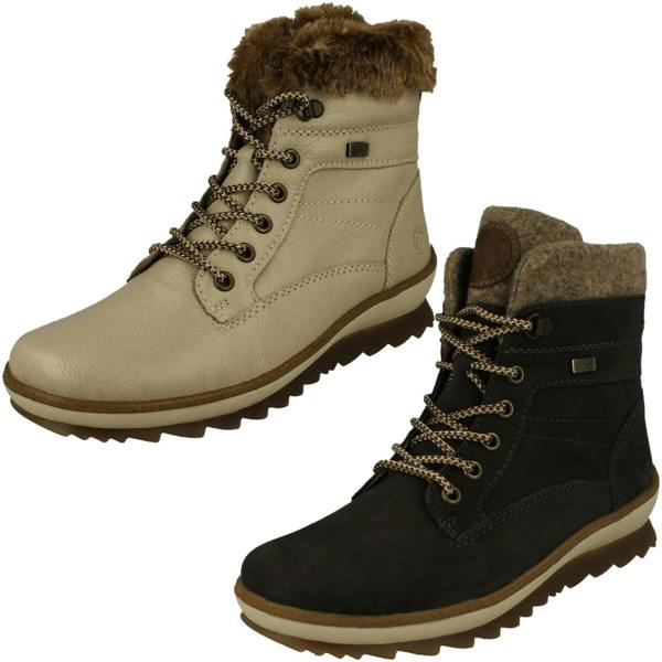 Remonte Ladies Remonte Cuff Detailed Warm Lined Ankle Boots R8477