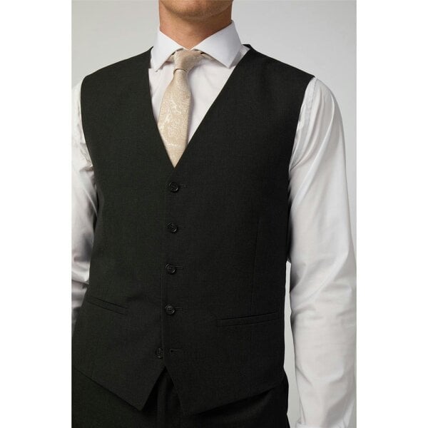Limehaus Regular Fit Charcoal Waistcoat