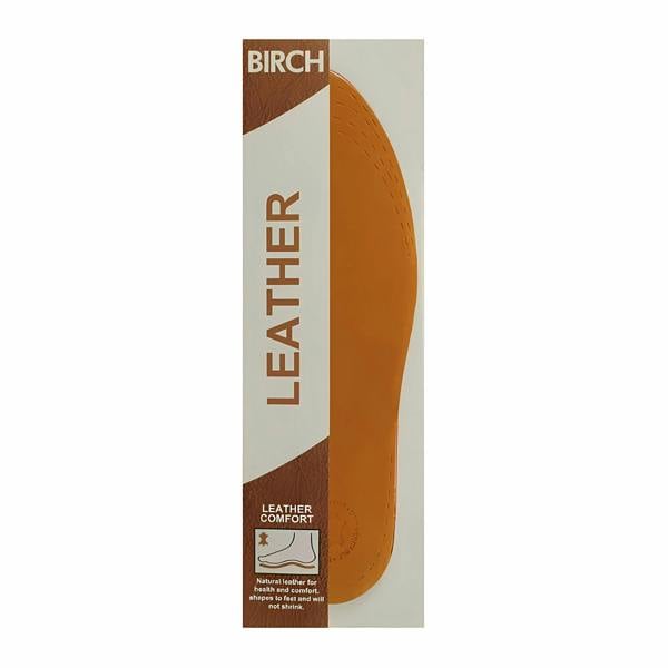 BIRCH Ladies Leather Insoles One Size - Custom Fit Breathable Support