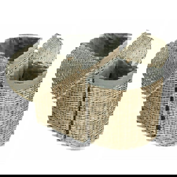 Corner Laundry Wicker Basket