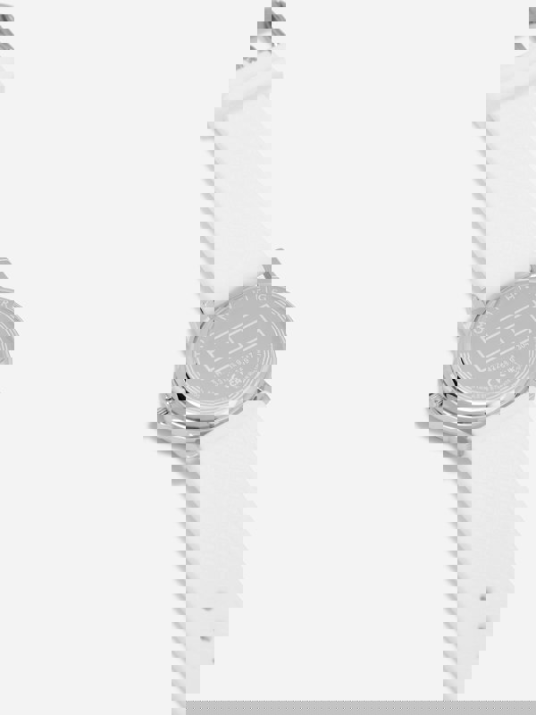 Tommy Hilfiger Girls Logo Strap Watch in White 32mm (One Size)