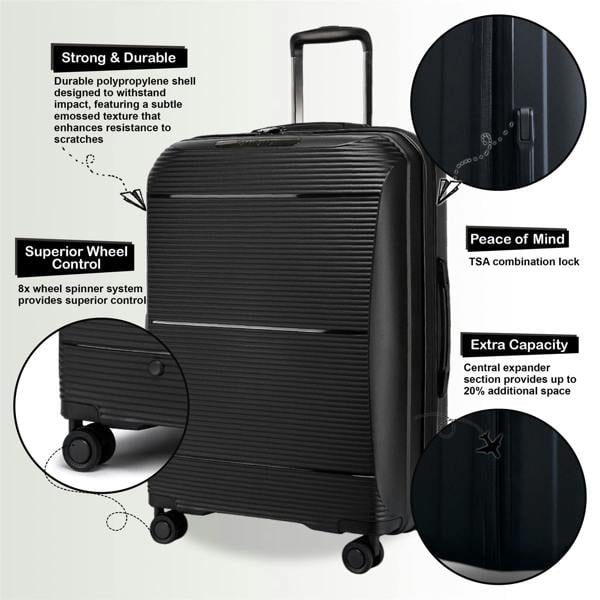 Eagle Luggage Expandable Strong ABS Hardshell Cabin Suitcase 55 x 39 x 24 cm Luggage Suitable for Easyjet, Ryanair