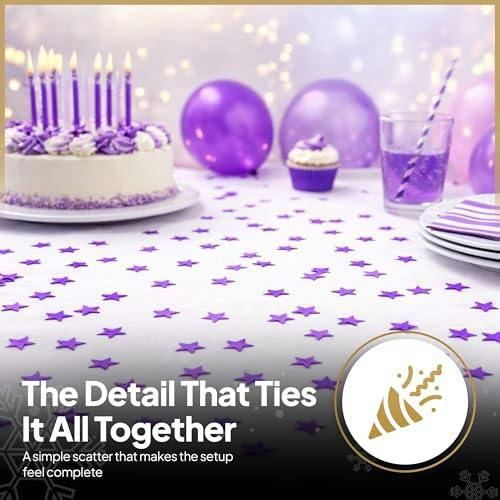 Purple Star Confetti Table Scatter for Birthday Parties, Weddings and Festive Events image 6