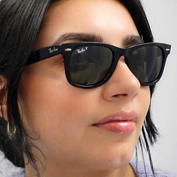 Ray-Ban Sunglasses Wayfarer 2140 Tortoise Brown Polarized 902/57 Medium 50mm