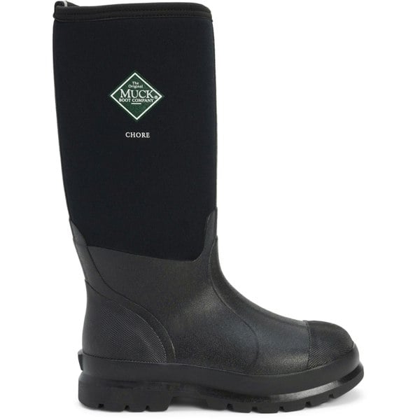 Muck Boots Chore Classic Hi Patterned Unisex Wellington Boots in Black