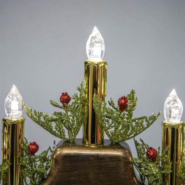 5cm Christmas Candle Bridge with 7 Warm LED Candles, Bronze Metallic Finish image 8