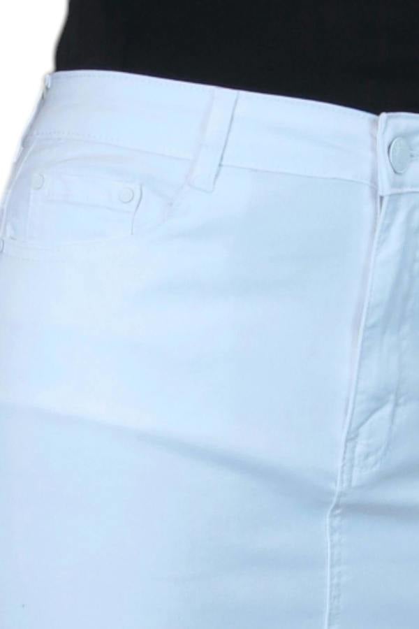 Paulo Due Women's Stretch Cotton Pencil Skirt Knee Length