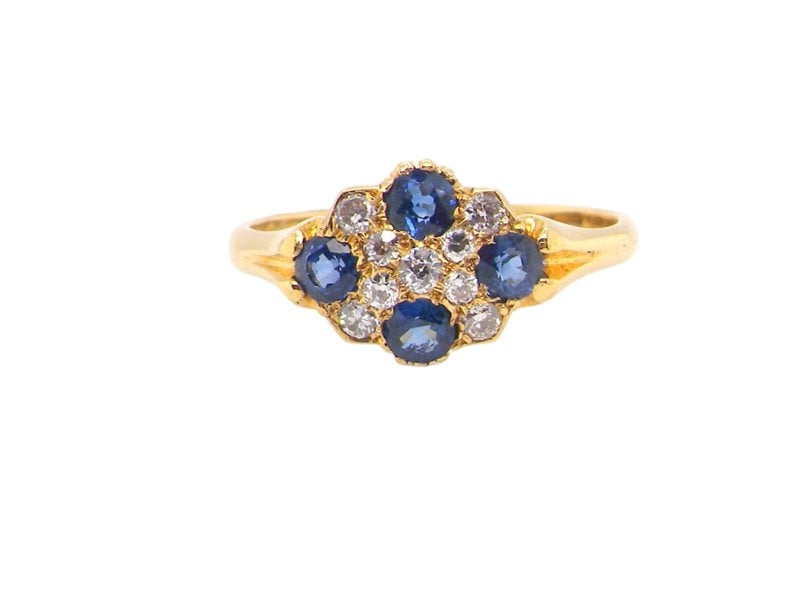 An antique Sapphire and Diamond Ring