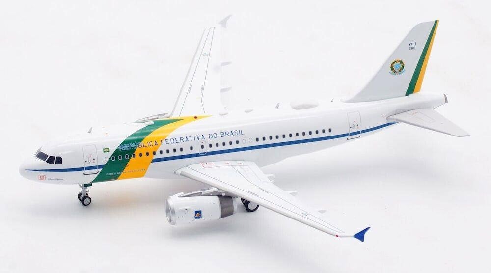 InFlight200 Brazil Air Force Airbus VC-1A A319-133/CJ FAB2101 With Stand 1:200 Scale Inflight200 IF319BRZAF