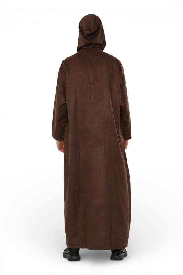 Infinity Leather Men's Hooded Eid Moroccan Jubba Robe Ramadan Eid Thobe - HM12