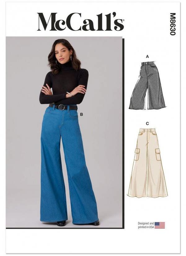 McCalls 8630 Paper Sewing Pattern – Women's Trousers, Intermediate