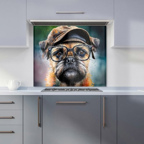 Warren Reed - Designer Border Terrier Dog Splashart Kitchen Splashback