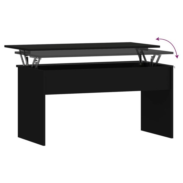 Berkfield Coffee Table Black 102x50.5x52.5 cm Engineered Wood