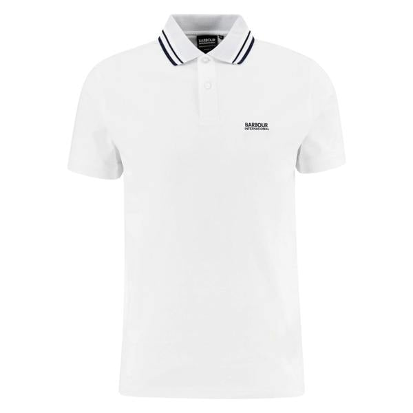Barbour International Burnwood Tipped Polo Shirt White