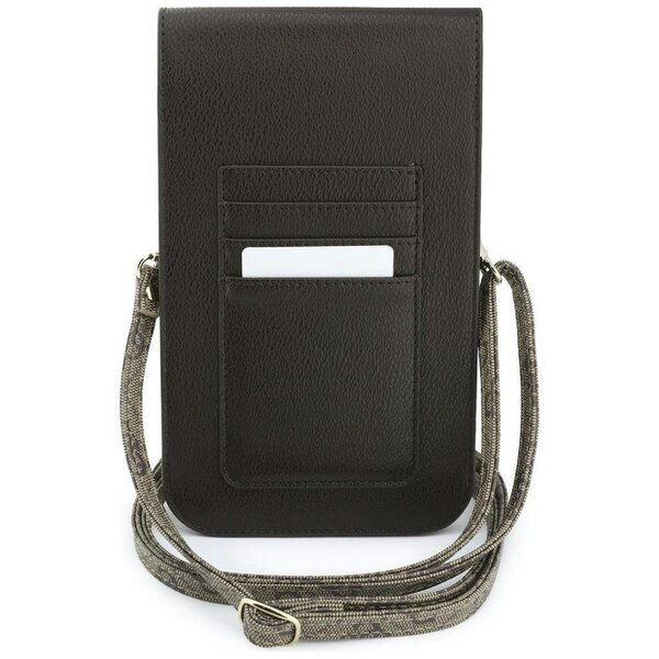 Guess PU Leather Grained 4G Metal Logo Universal Phone Bag Brown - GUWBPG4L4CNW
