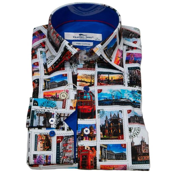 CL25149 WHITE LONDON CITY - Claudio Lugli Shirts