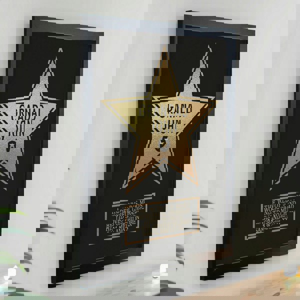 Personalised Memento Company Personalised Star Award Black Poster Frame