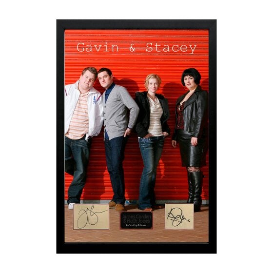 James Corden & Ruth Jones Signed Gavin & Stacey Cut Iconic Frame (ACG Cert)