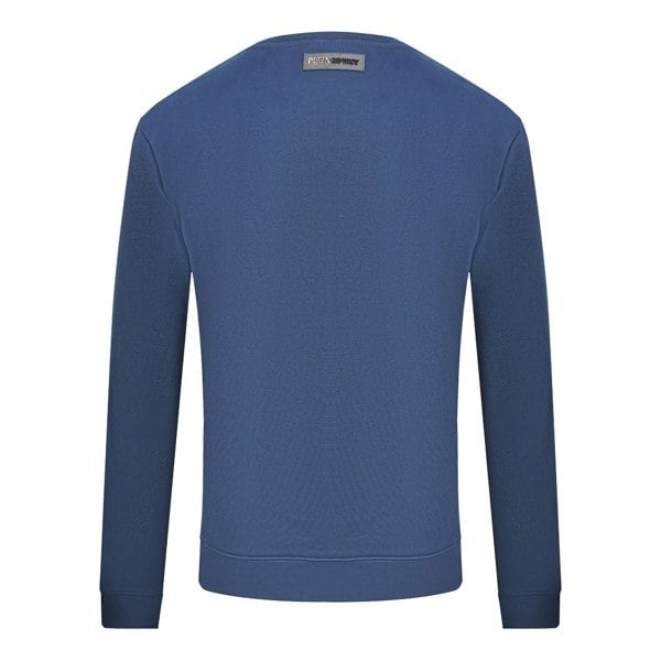 Plein Sport Purple Bold Logo Jumper - Navy Blue