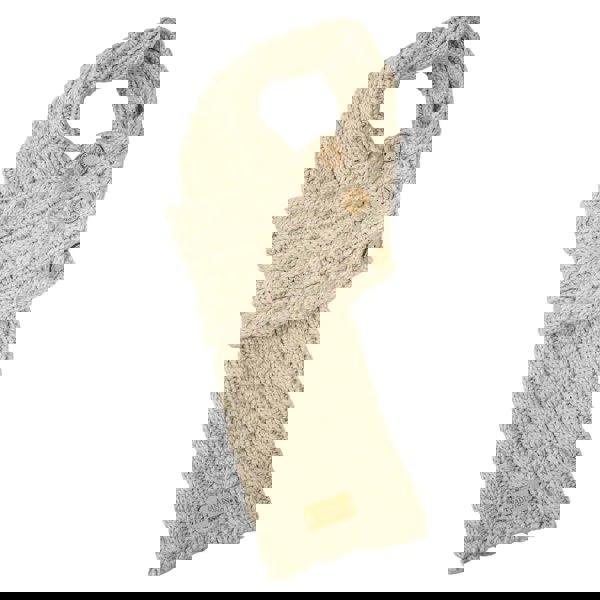 Aran Cable Button Wrap Scarf 