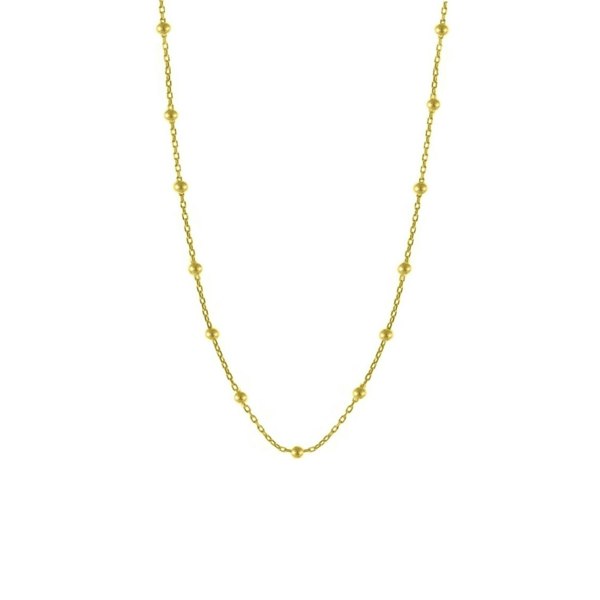 Spero London Bead Chain Sterling Silver Satellite Necklace