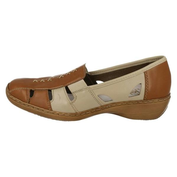 Rieker Ladies Rieker Cut Out Design Slip On Shoes 41385