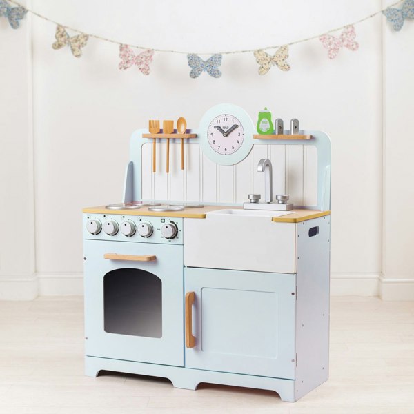 Tidlo Wooden Country Play Kitchen - Blue