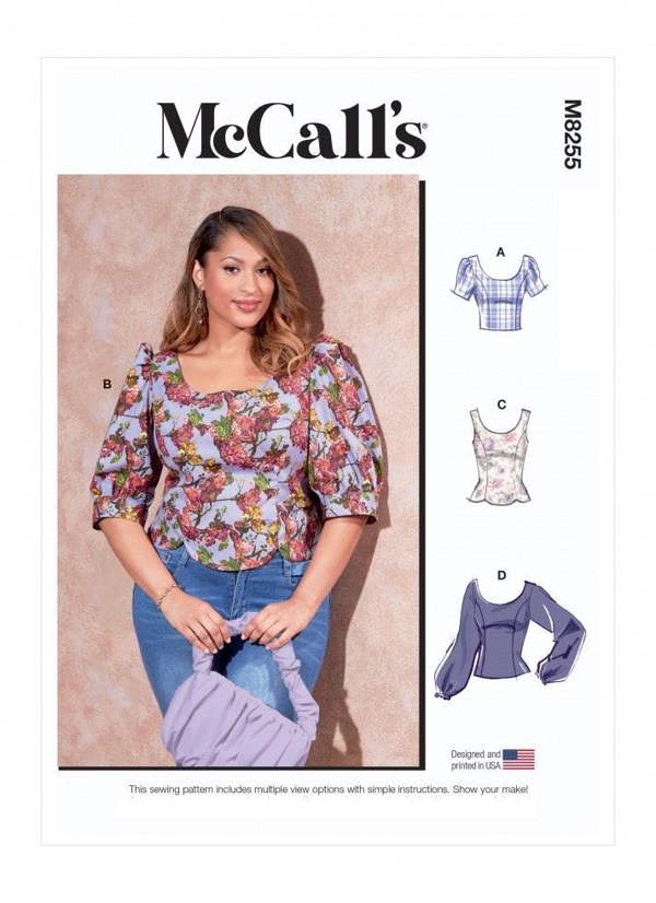 McCalls 8255 Paper Sewing Pattern – Women's Top, Intermediate