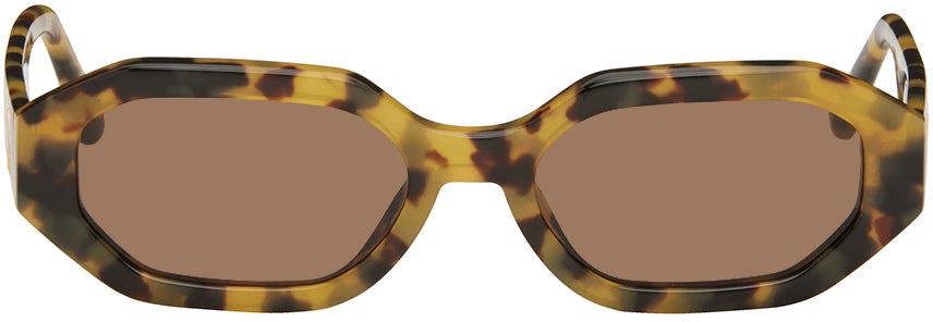 The Attico Tortoiseshell Linda Farrow Edition Irene Sunglasses