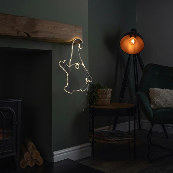Samuel Alexander 46cm Light up Hanging Christmas Gonk Silhouette with 205 Warm White LEDs