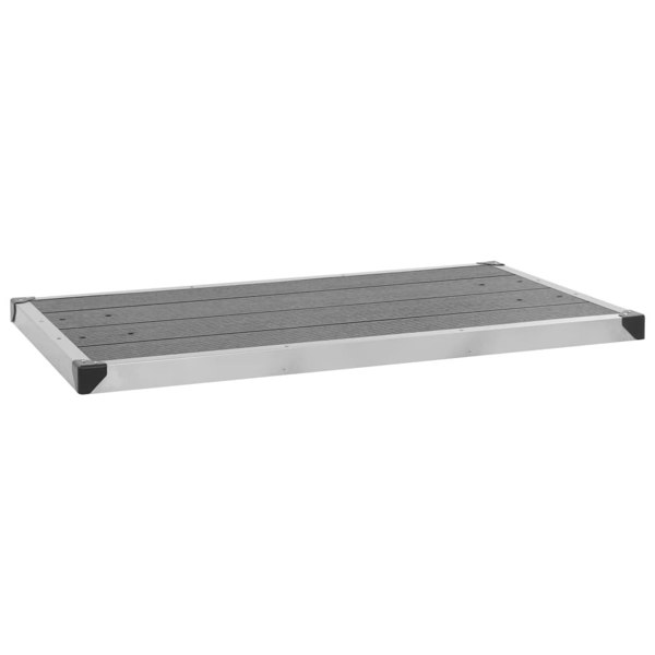 Berkfield Outdoor Shower Tray WPC Stainless Steel 110x62 cm Grey