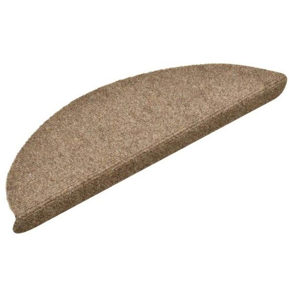 Berkfield Self-adhesive Stair Mats 10 pcs Cream 56x17x3 cm Needle Punch