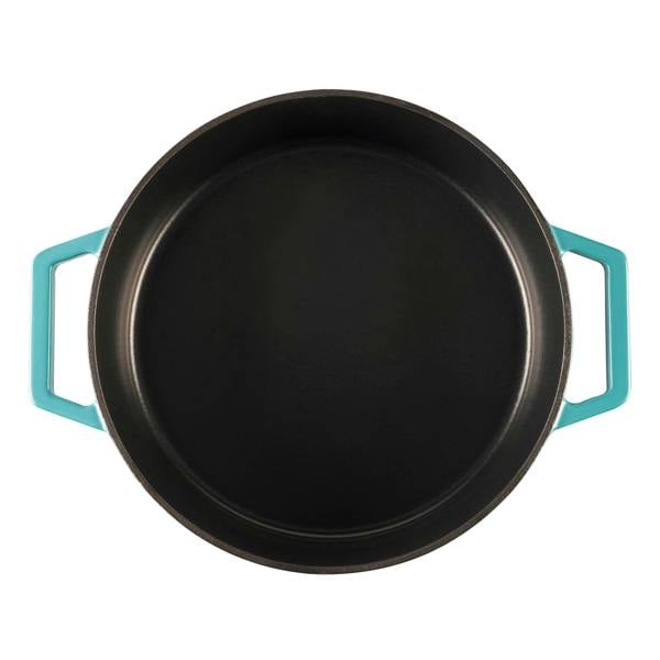 Cooks Professional 28cm Shallow Cast Iron Casserole | Teal