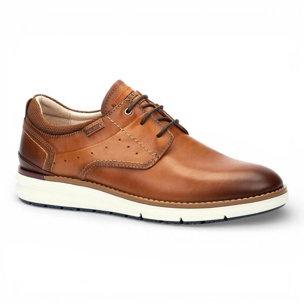 Pikolinos Manacor - Men's Brown Leather Lace-Up Sneakers