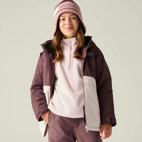 Dare 2B Childrens/Kids Wing It Ski Jacket - Huckleberry/Pink Haze - 